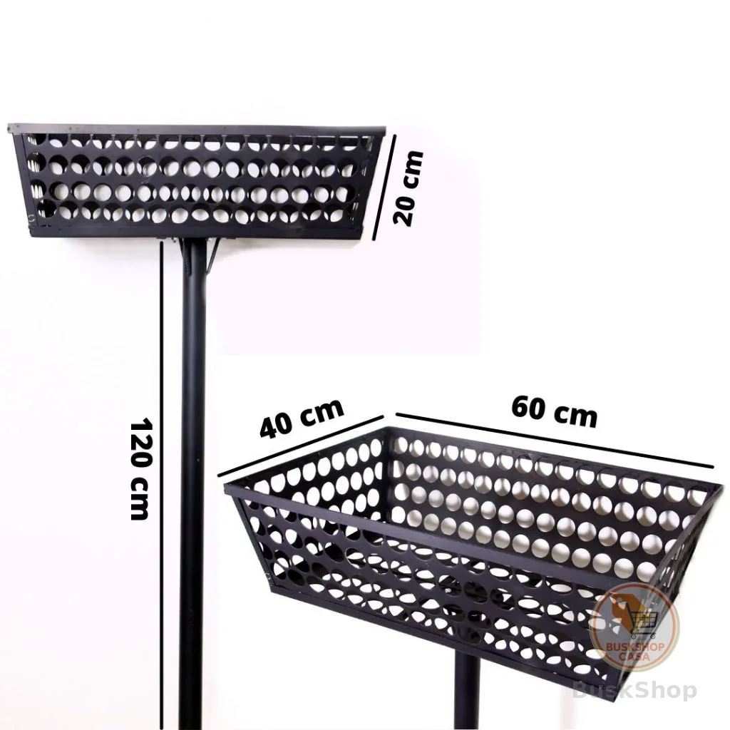 Lixeira para Calçada Retangular pequena Durável e Resistente