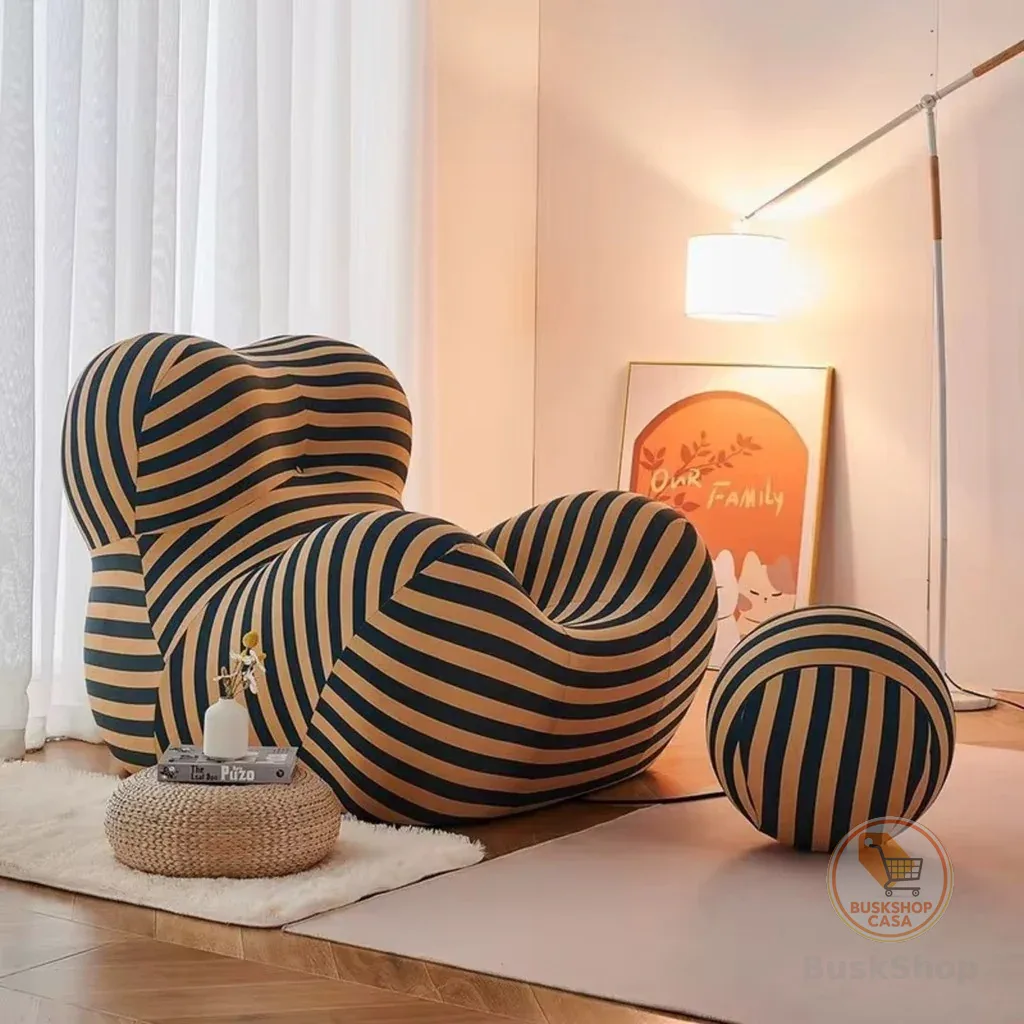Sofá Confortável com Bola de Apoio Alta Resistência Inflável Reforçado Leve para Casa Sala Quarto Decoração