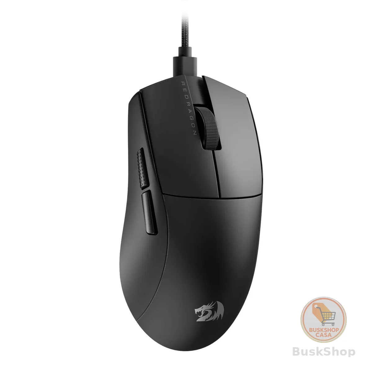 Mouse Gamer Redragon K1ng 1K Preto PAW3327 Cabo USB Tipo-C Removível 12400 DPI M724