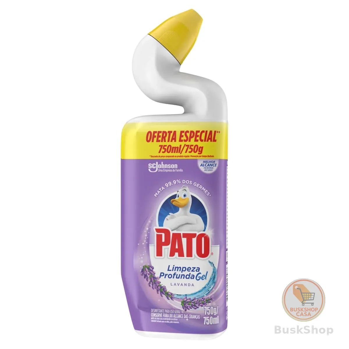 Pato Limpador Sanitário Gel Desinfetante, Lavanda, Limpeza Profunda, 750ml