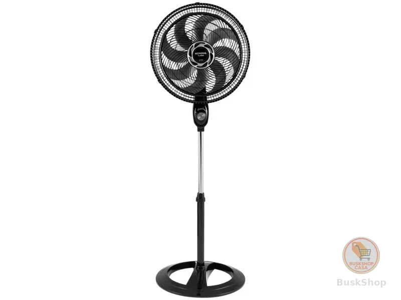 Ventilador de Coluna Mondial Turbo NVT-40C-8P-B 40cm 8 Pás 3 Velocidades Preto e Prata
