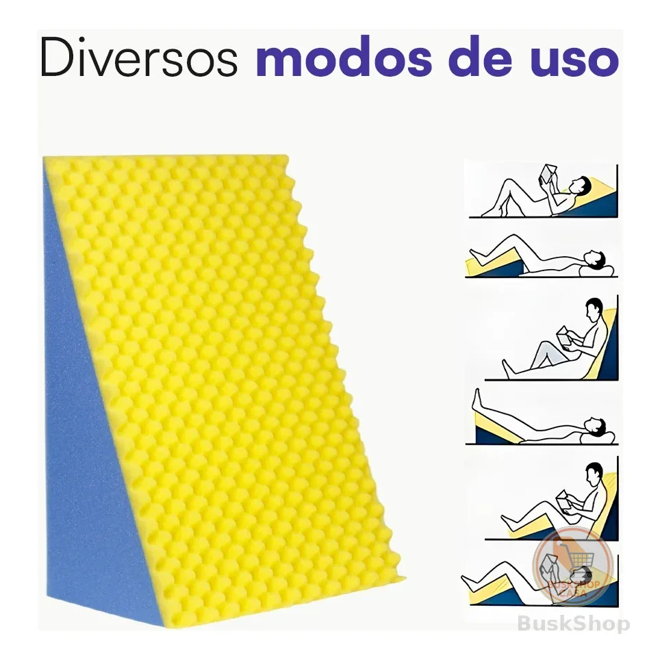 Suave Encosto Triangular Travesseiro Pós Ortopédico Almofada Terapêutica Espuma 65x45x30 - NÃO TEM CAPA