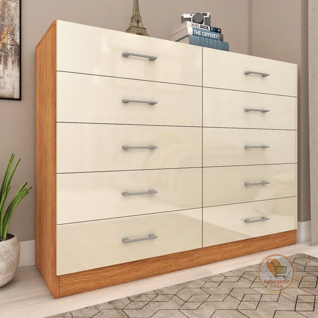 Cômoda para Quarto 10 Gavetas Caribe