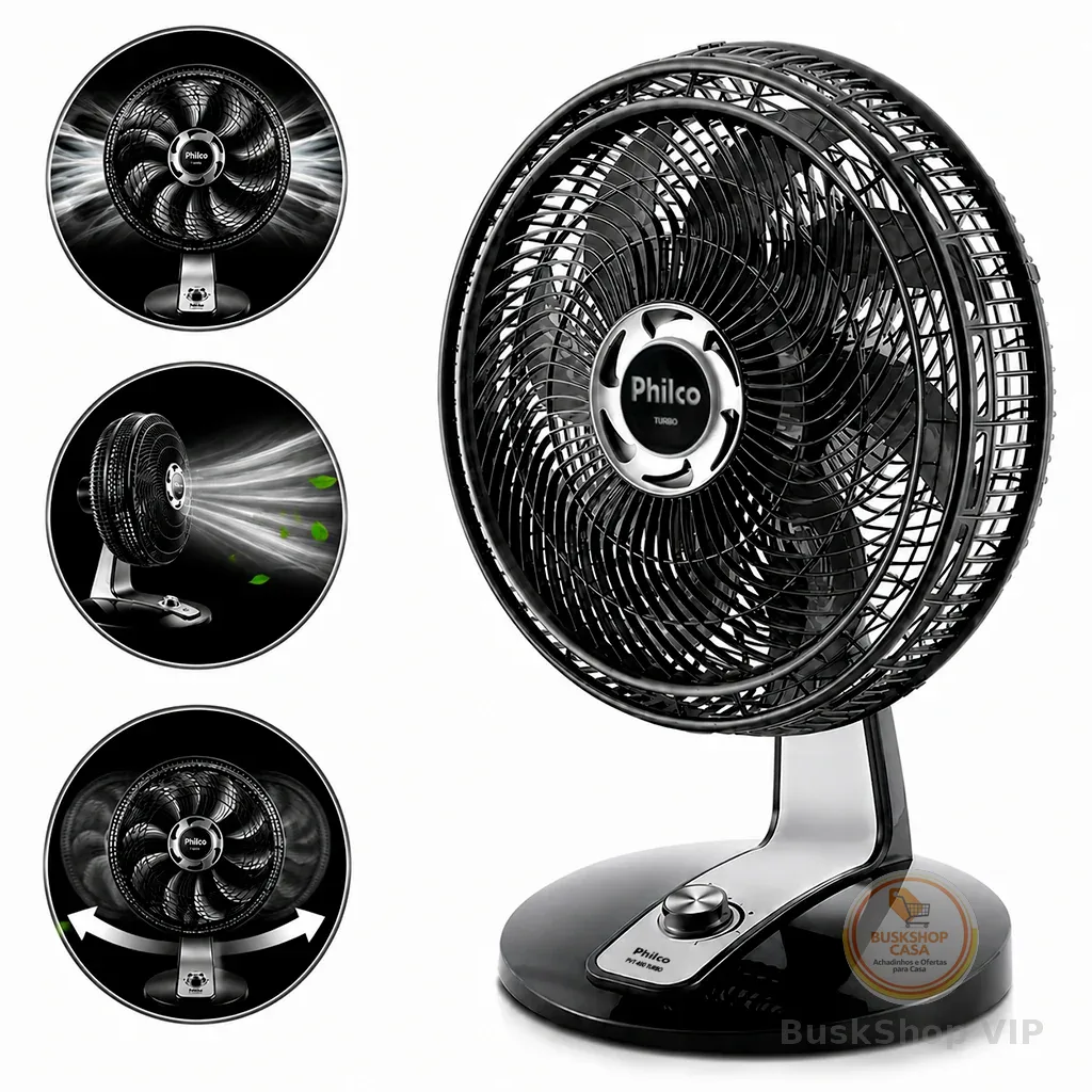 Ventilador De Mesa Philco Pvt490 Turbo Maxx Force 47cm 127v