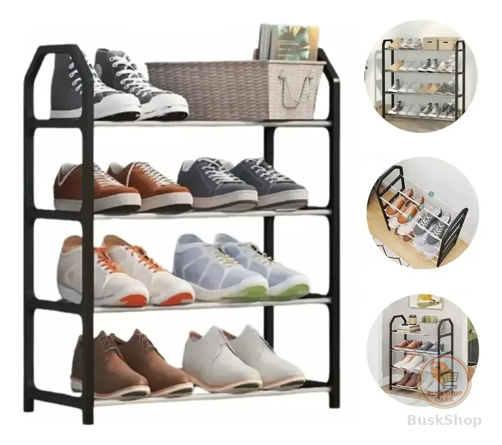 Kit com 2 Sapateiras para 8 Pares de Sapatos Pequena para Entrada da Porta