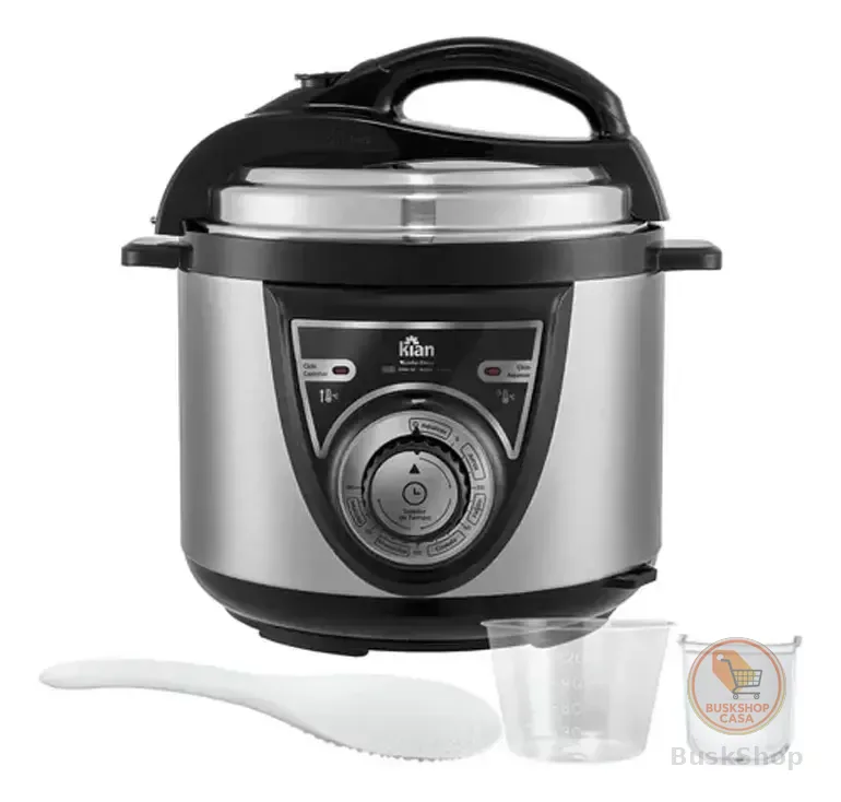Panela De Pressão Elétrica Kian 4l Inox Acessórios Cor Prateado Frequência 50 Hz X 60 Hz