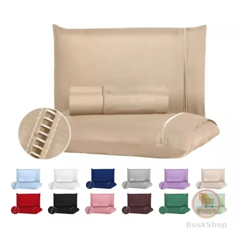 Lencol Queen 400 Fios Micropercal Cama Casal Solteiro Tecido Super Macio