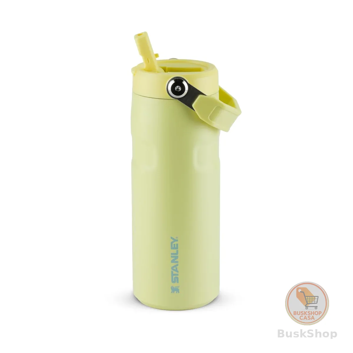 Stanley - Garrafa de Água Aerolight Flip Straw, Canudo Integrado, Abertura Grande, Aço Inoxidável Leve, 473ml Pomelo