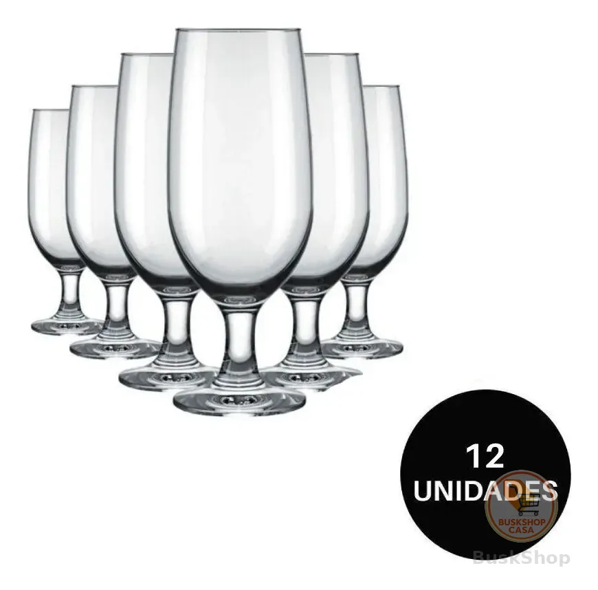 Jogo 12 Taças Cerveja Chopp 300ml Nadir Floripa Vidro