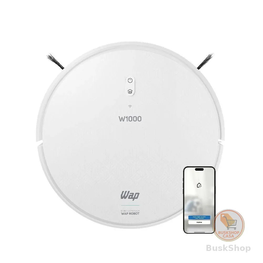 Aspirador De Pó Robo WAP ROBOT W1000 Smart Branco Bivolt