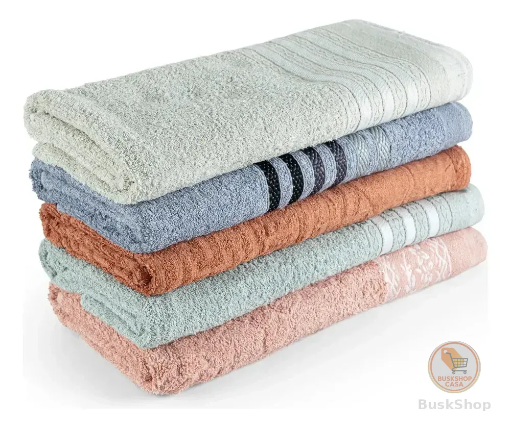 Kit C/ 3 Toalha De Banho Gigante Luxo 70 X 1,40 Atacado Sortida Listrados E Lisas