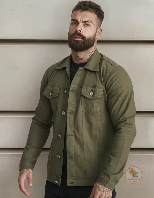 Jaqueta Jeans Masculina 4 Bolsos De Qualidade Esporte Fino