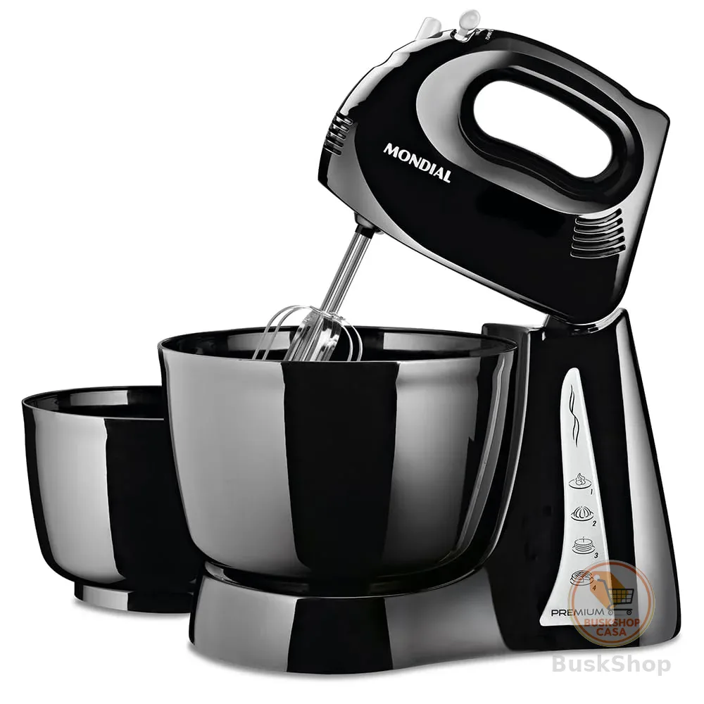 Batedeira Premium, Mondial, Preto/Inox, 500W, 220V - B-04 NP