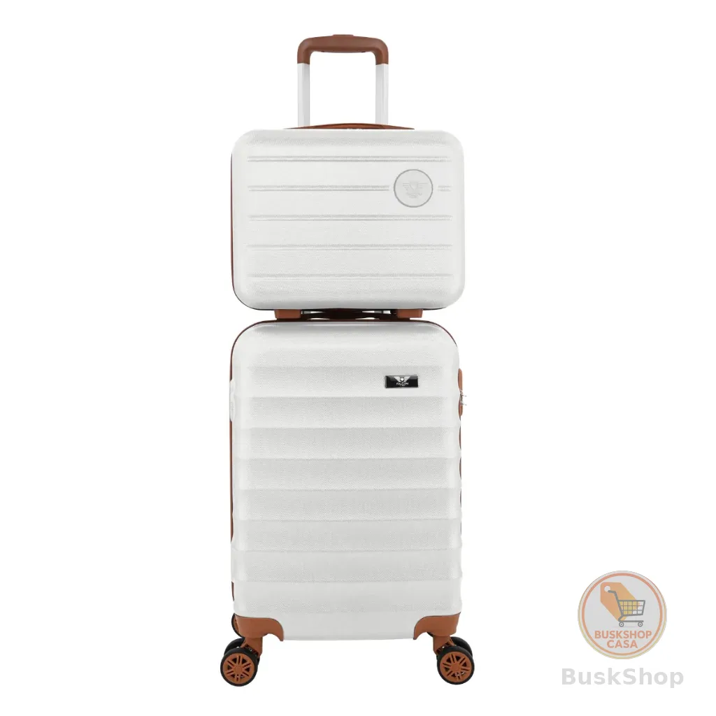 Kit Mala de Bordo Viagem Avião 10kg Pequena ANAC 55x35x23cm 4 Rodinhas 360 com Frasqueira de Mão ABS