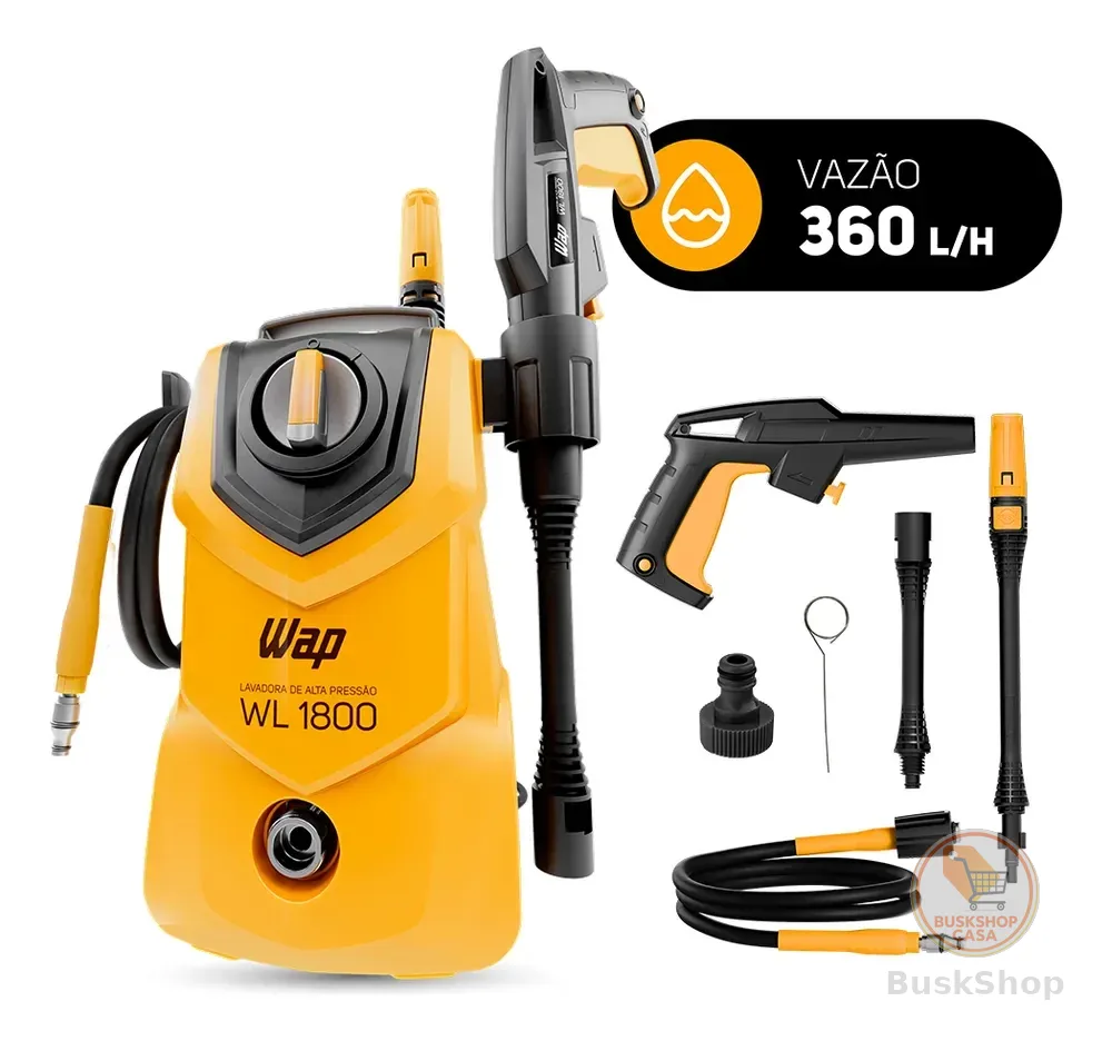 Lavadora de Alta Pressão Compacta WAP WL 1800 1400W 1500PSI 360L/h 220V