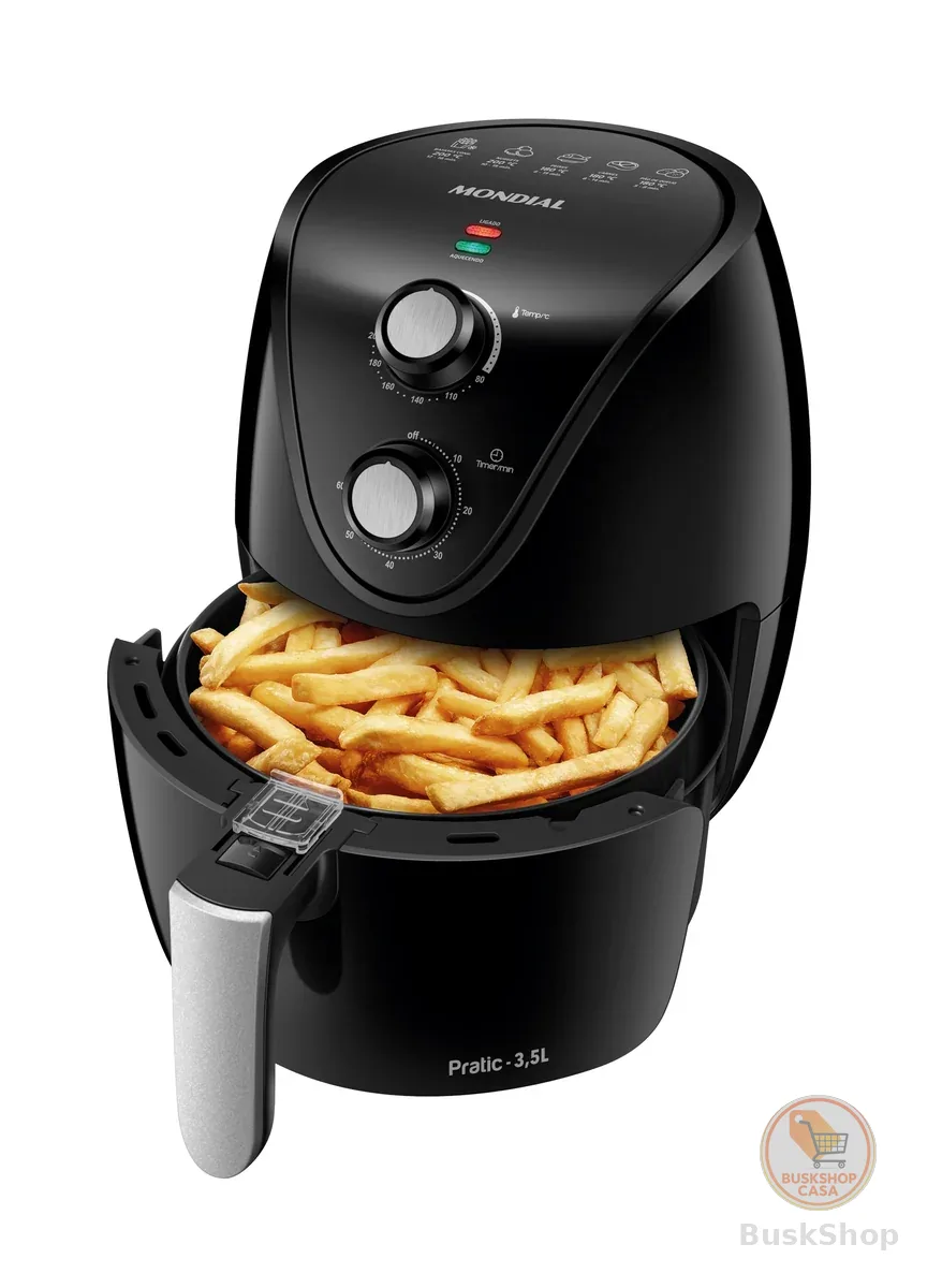 MONDIAL Fritadeira Sem Óleo Air Fryer 3,5L, Preto, 1500W, 110V - AF-31