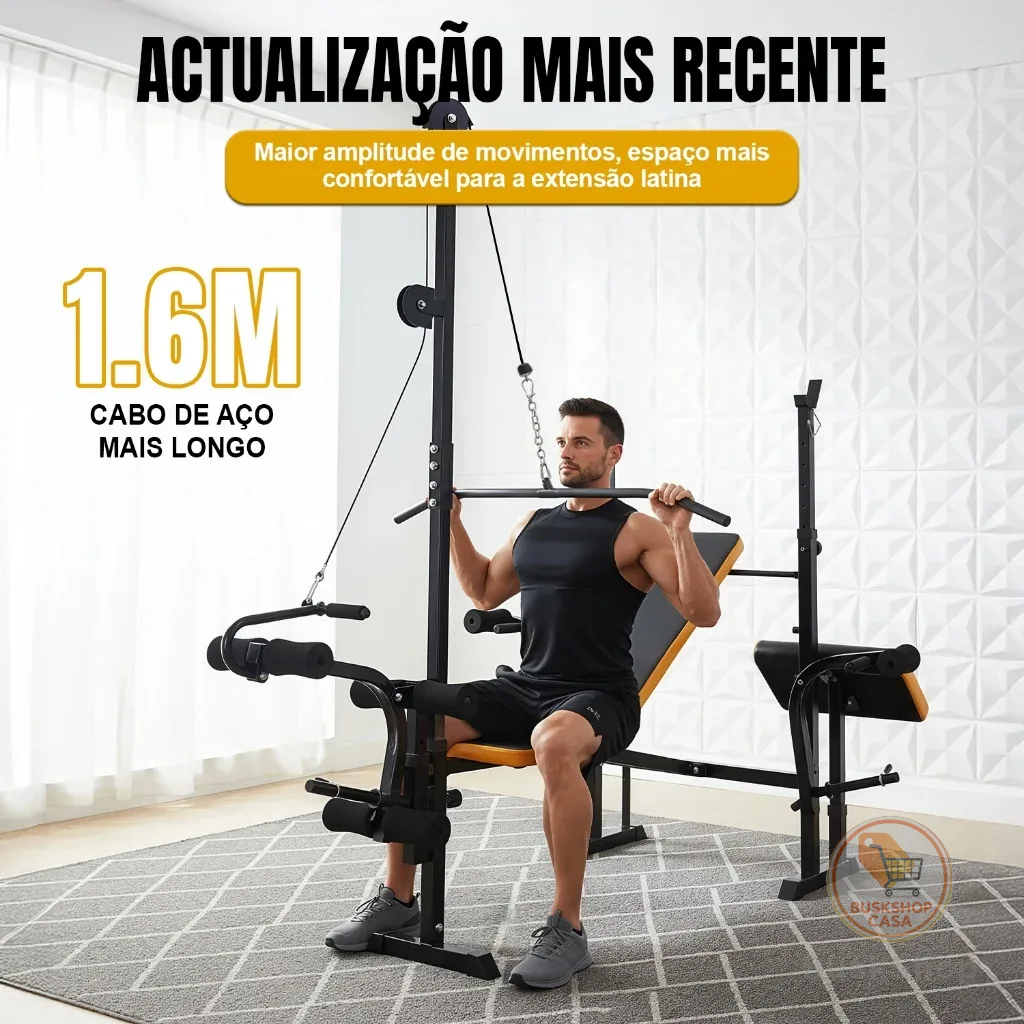 JOYFOX Banco de academia Estação de Musculação Banco de Supino
