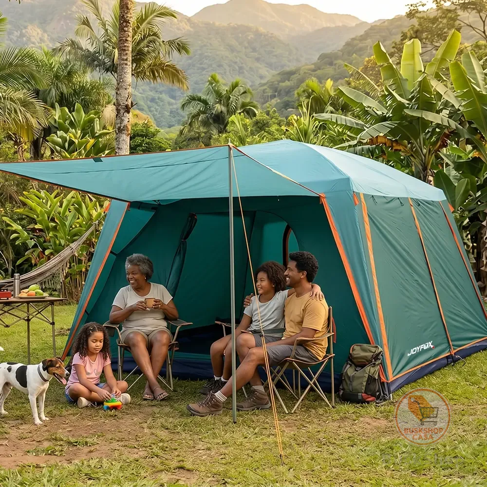 Barraca Camping Acampamento5-8 Pessoas Impermeavel 4000mm Joyfox Barraca Familiar Grande320*210*180CM