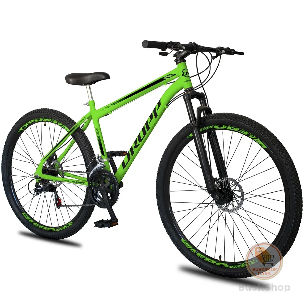 Bicicleta Aro 29 Dropp Sport Aço Carbono 21 Marchas Vel Freio a Disco e Suspensão