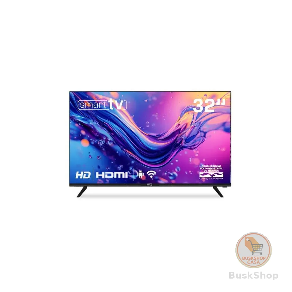 Smart TV HQ 32" HD tela sem Bordas Sistema Android Design Slim HQS32NKHM