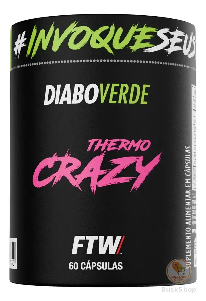 Termogênico Thermo Crazy Pote 60 cáps FTW - DIABO VERDE