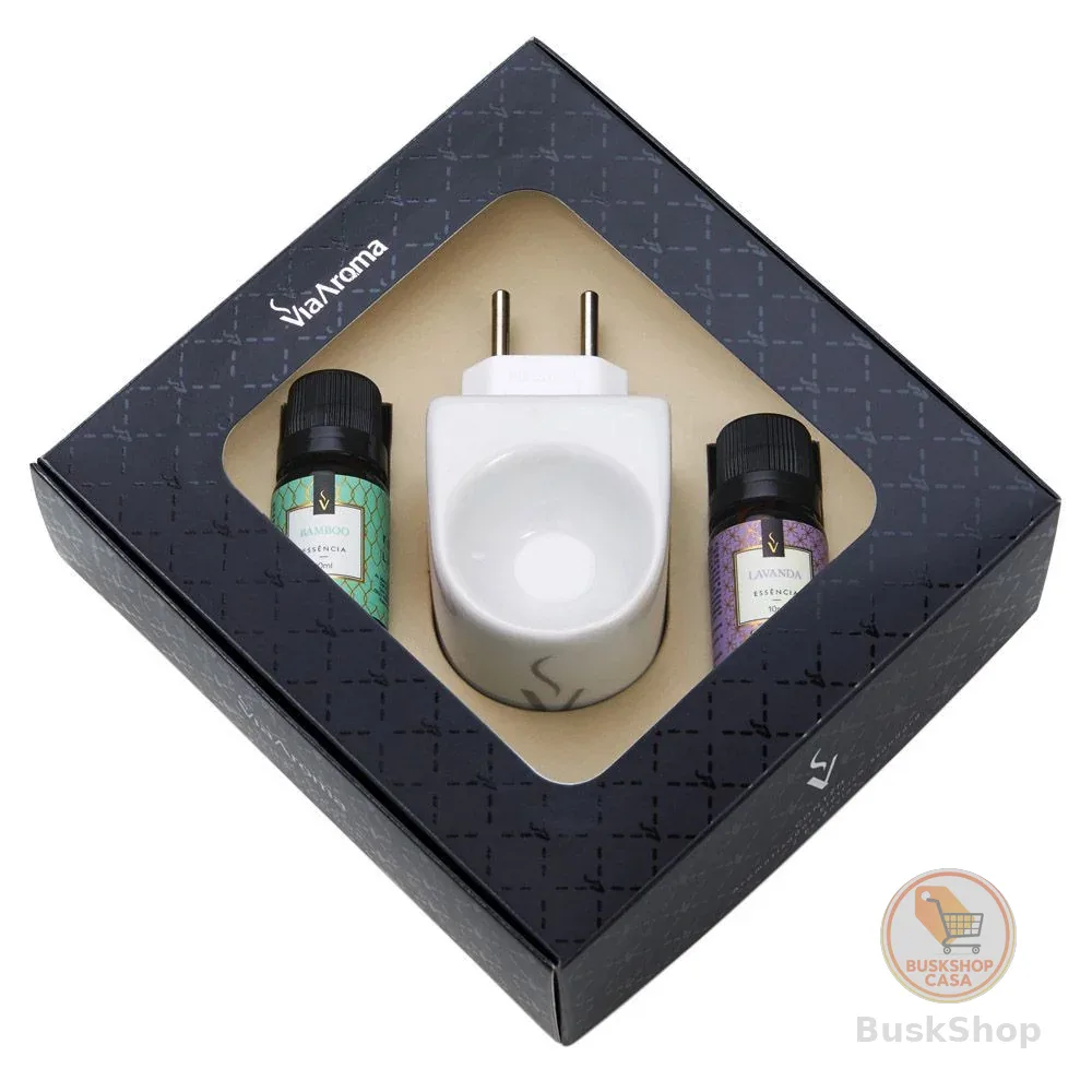 Kit Presente Aromatizador Porcelana Original e Essências - Via Aroma