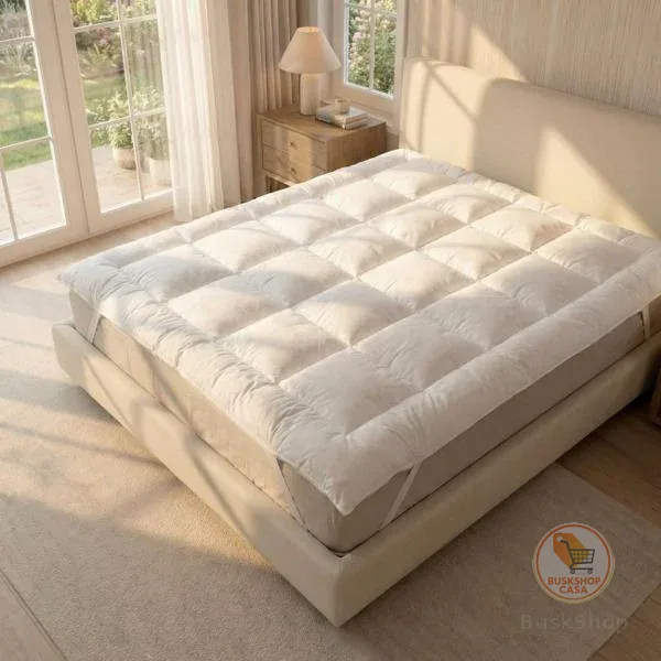 Pillow Top Casal Manta Acrílica Siliconada 138x188cm Extra Macio Protetor de Colchão Conforto Hotel Premium