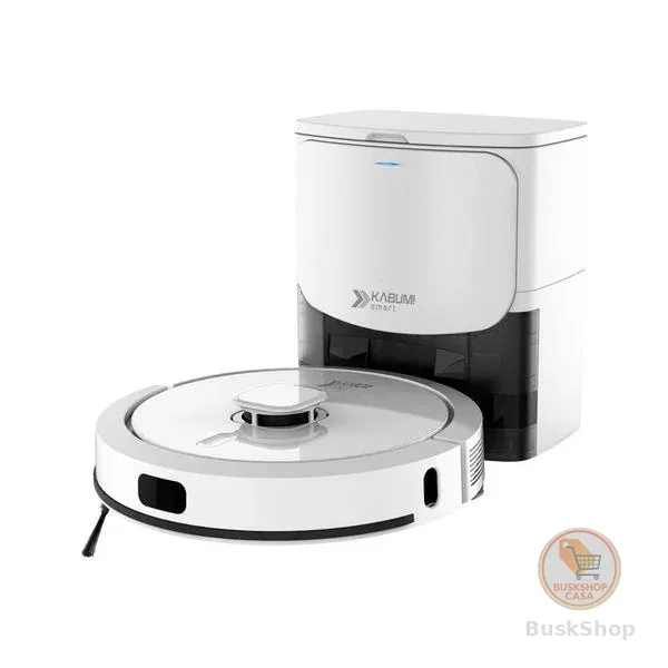 Robô Aspirador e Passa Pano KABUM! Smart 900 - 5 Modos de Limpeza, Base 2 em 1, Mapeamento 3D - 127v - Branco - KBSF011