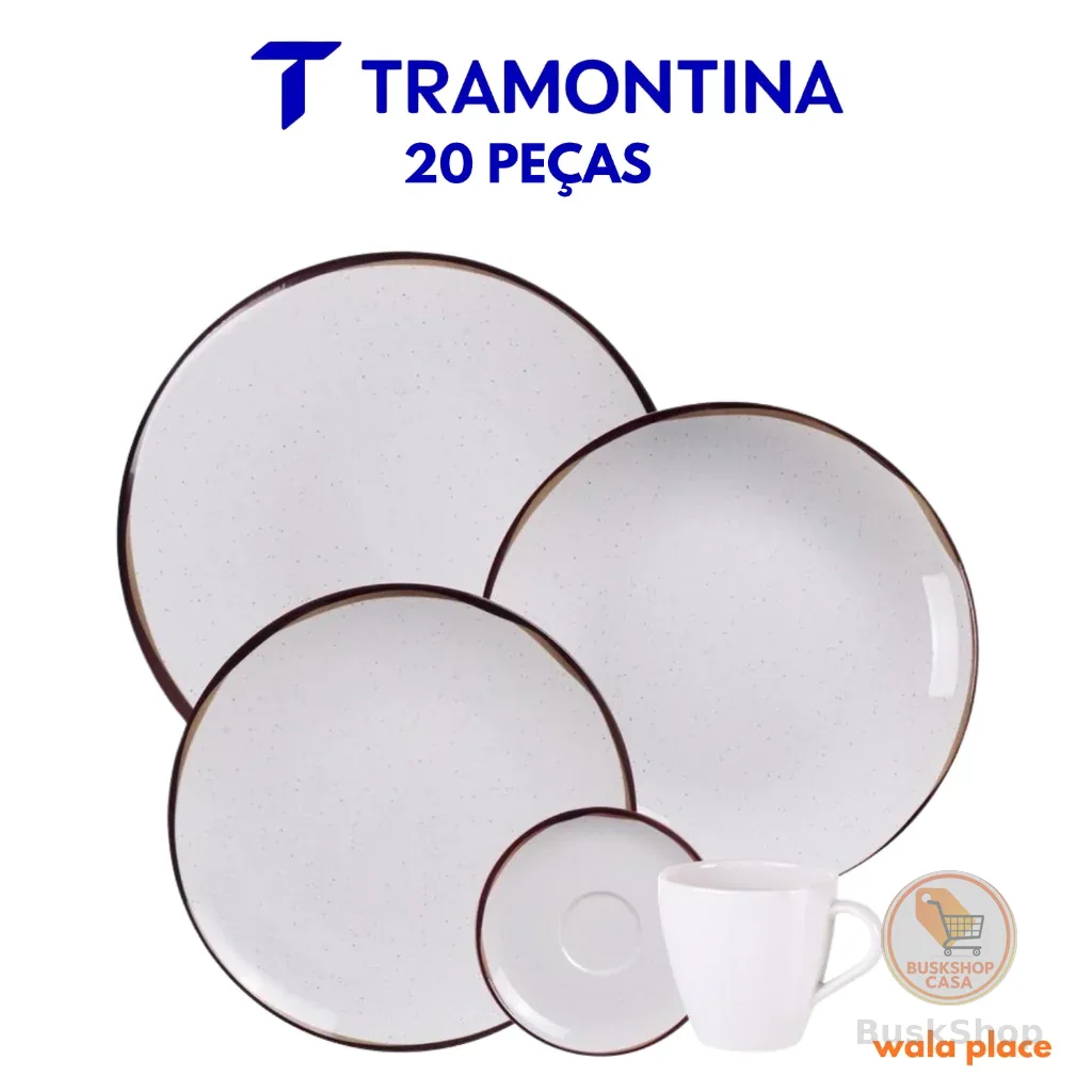 Jogo de Jantar Canyon Porcelana Decorada 20 Peças Tramontina
