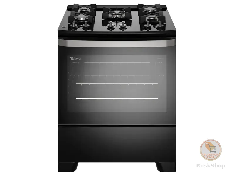 Fogão Electrolux 5 Bocas Efficient com PerfectCook Preto FE5GB