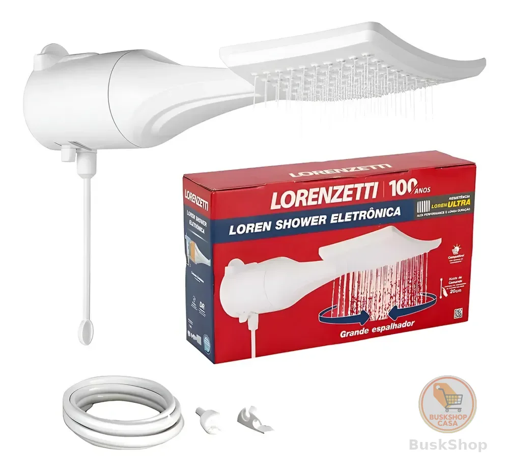 Chuveiro Loren Shower Eletronico Ducha Lorenzetti Cor Branco Potência 5500 W Voltagem