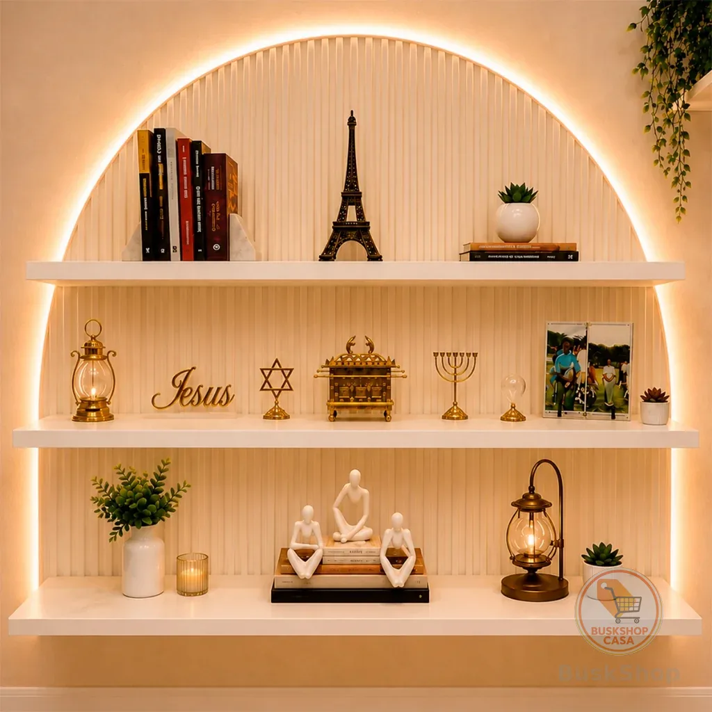 Kit 3 Prateleiras Grandes 120x20cm MDF 15mm Flutuante Com Suporte Invisível Branco ou Preto