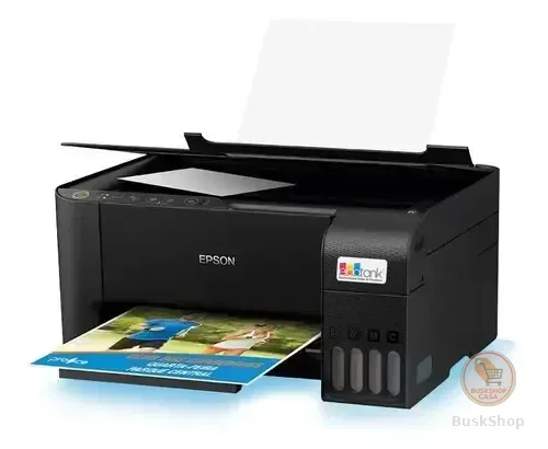 Impressora 3x1 Multifuncional Epson Ecotank L3250 Wifi Biv Cor Preto 100V/240V