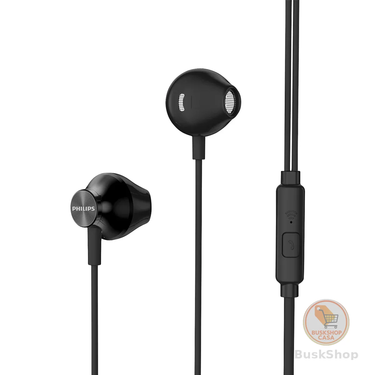 PHILIPS, Fone de Ouvido com Microfone, TAUE101BK/00, Com fio de 1,2 metros, intra-auricular, Preto