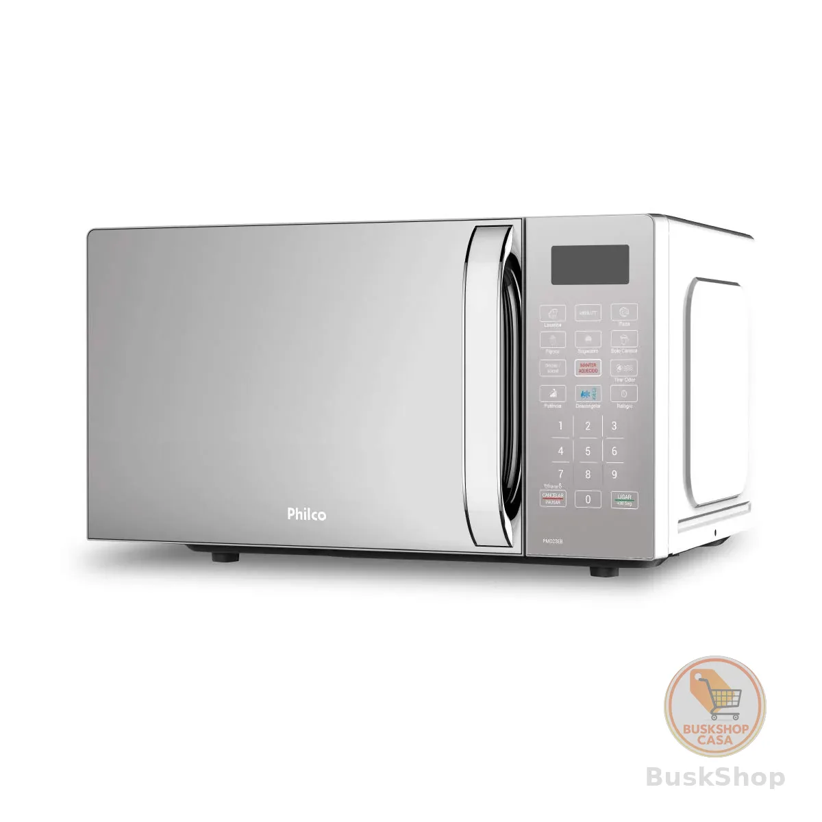 Micro-ondas Philco 20L Espelhado Limpa Fácil Menu FIT PMO23E 127V