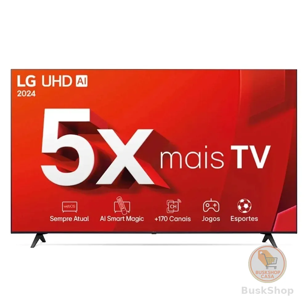 Smart TV LG 55" UHD 4K, 3 HDMI, 2 USB, Bluetooth, Wi-Fi, ThinQ AI, Alexa - 55UT8050PSA