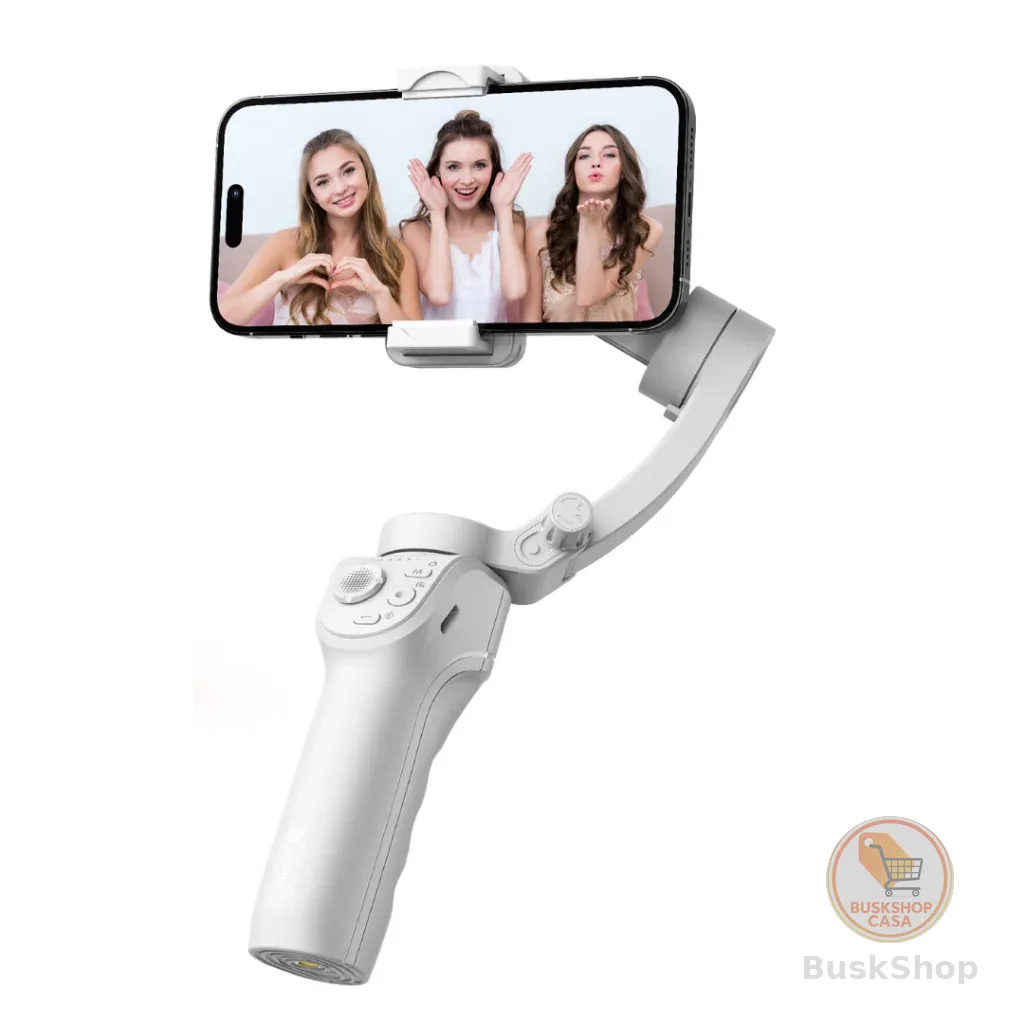 Estabilizador de Celular Portátil  Gimbal Rastreamento Facial IA Tripé Dobrável Profissional Vídeos