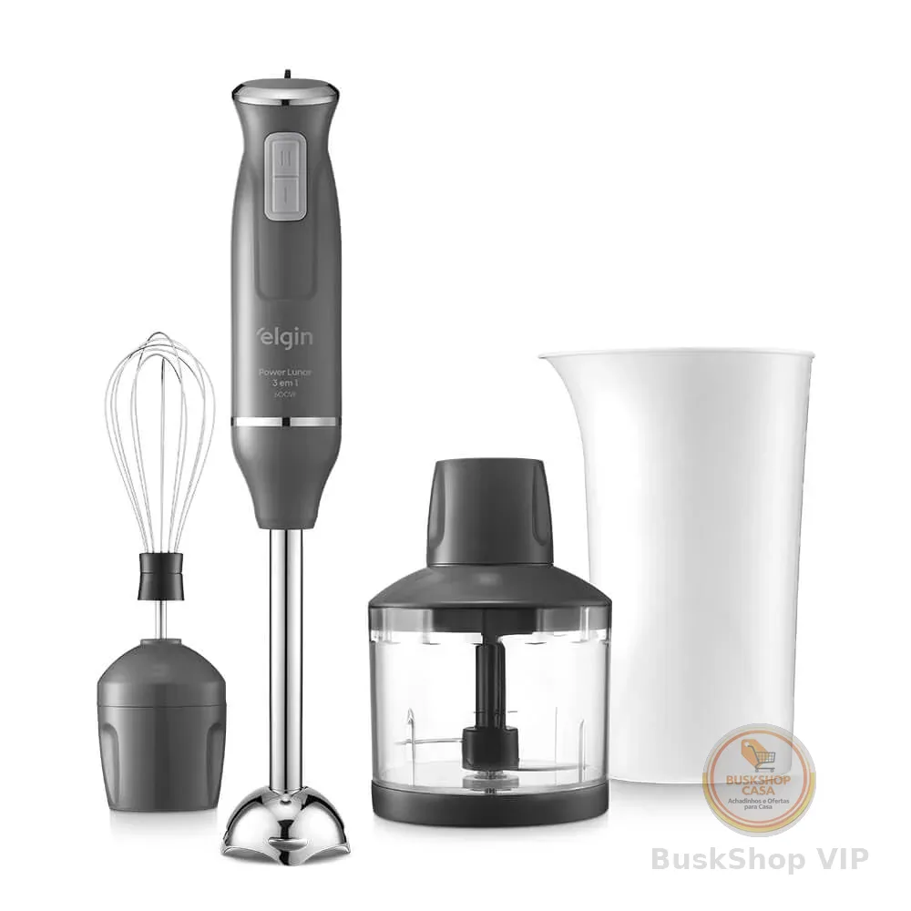 Mixer Power Inox 3 em 1 600W Elgin Lunar 110V - Mixer, triturador e batedor