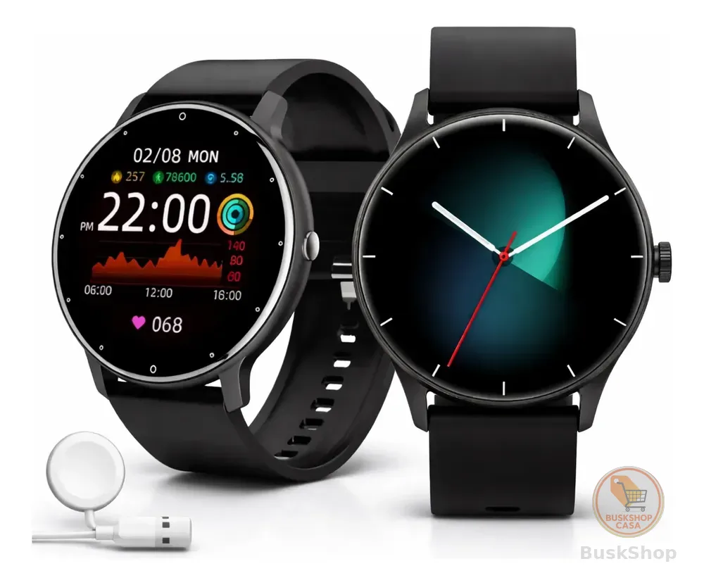 Relógio Inteligente Smartwatch Redondo Peje Gps Strava Origi Preto Mesh