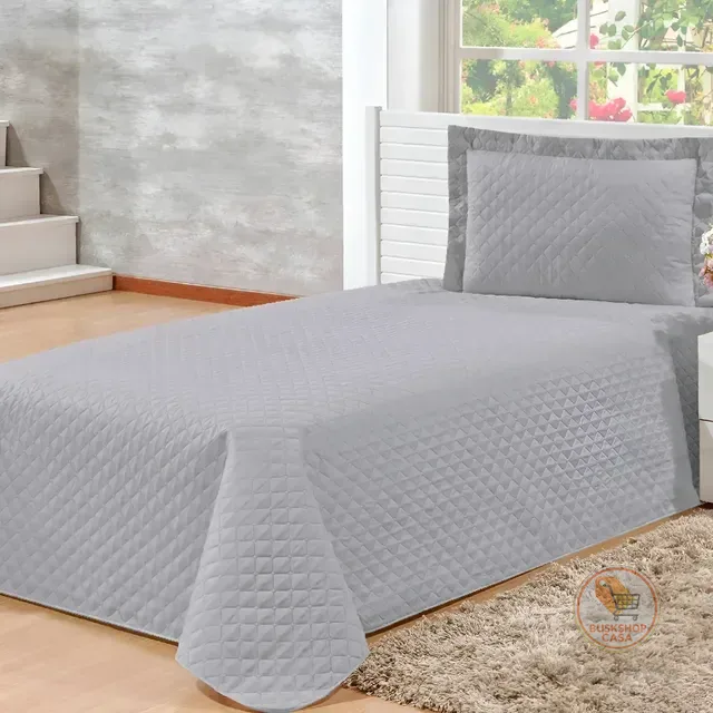 Kit Colcha Cama Box Veneza Solteiro Cobre Leito 2pç Promoção