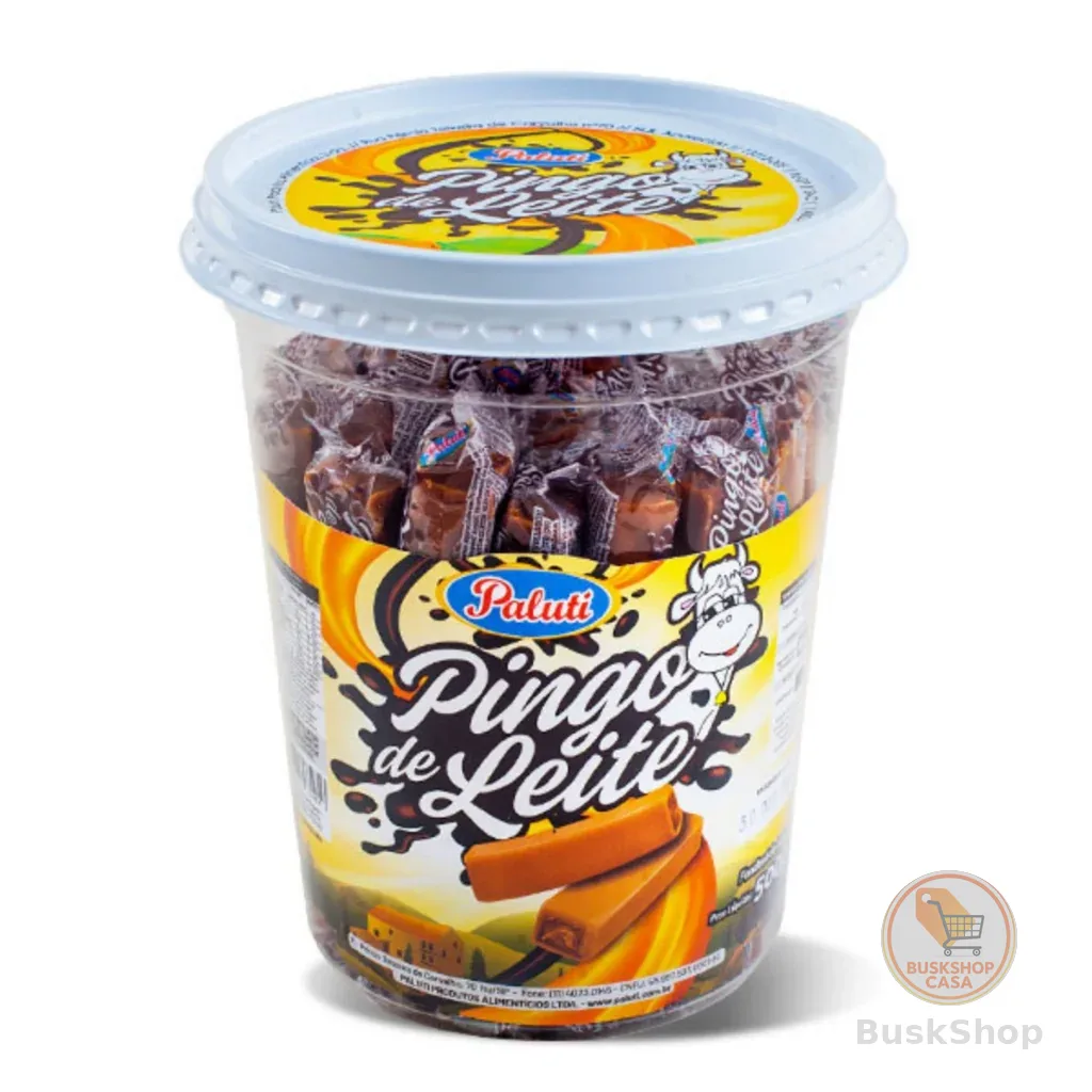 Pote Doce Pingo De Leite 500g C/50 Undades Paluti