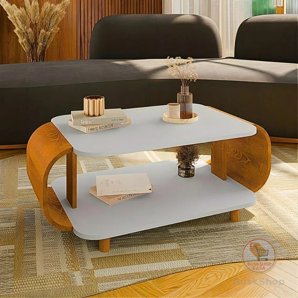 *PROMOÇÃO* Mesa de Centro Sala Floripa Moderna - Pés Madeira Maciça - Cores - *SUPER OFERTA*