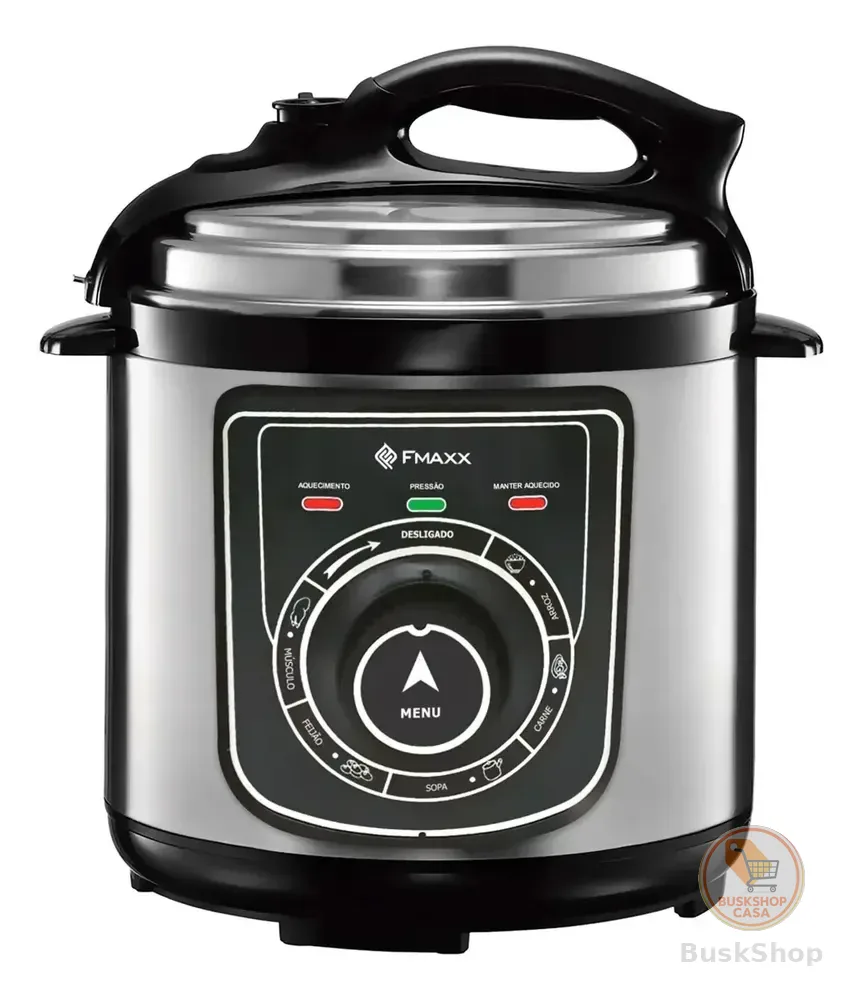 Panela De Pressão Elétrica Fmaxx Chef 4 Litros 800w Prateado 60hz
