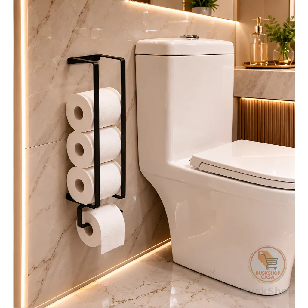 Suporte de Parede para Papel Higiênico Design Moderno Prático e Funcional