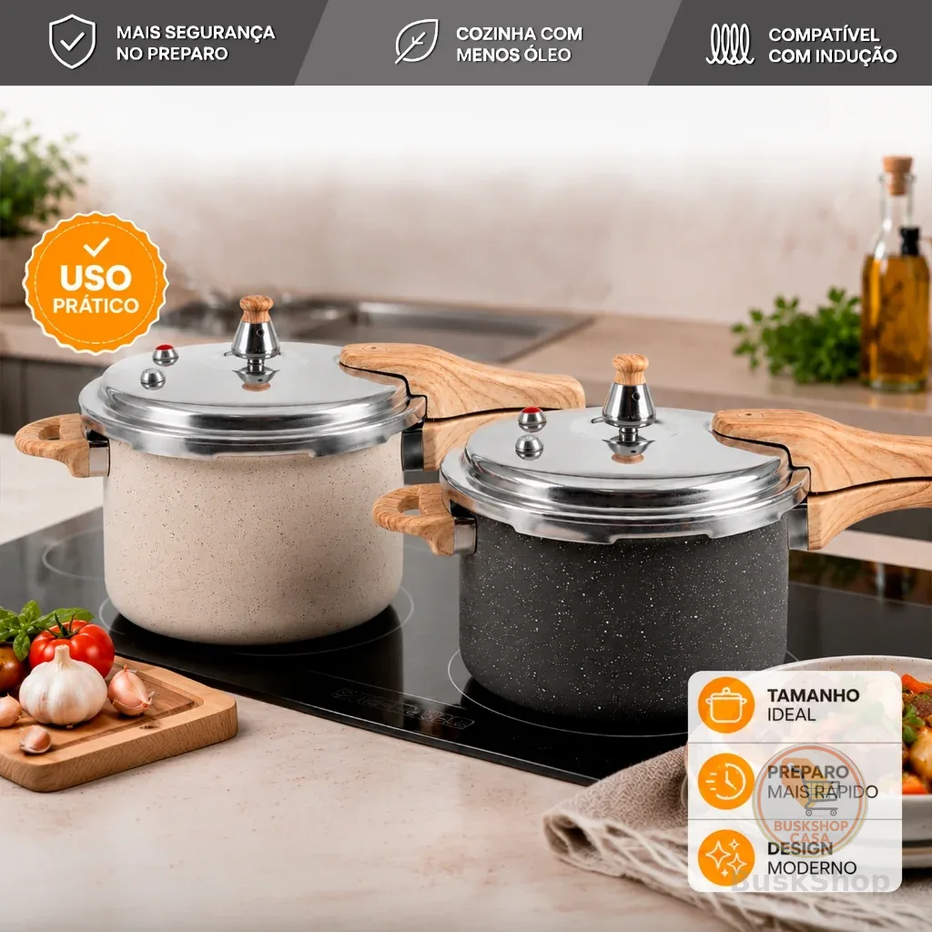 Panela De Pressão Vanilla Antiaderente Cabo Segura