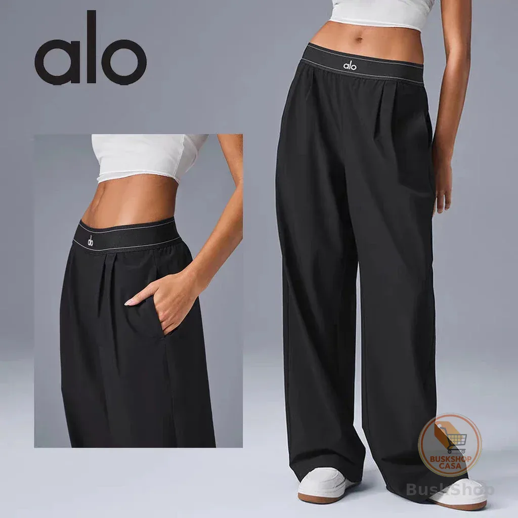 Calça Wide Leg de Ioga - Tecido Leve, Cintura Elástica e Secagem Rápida