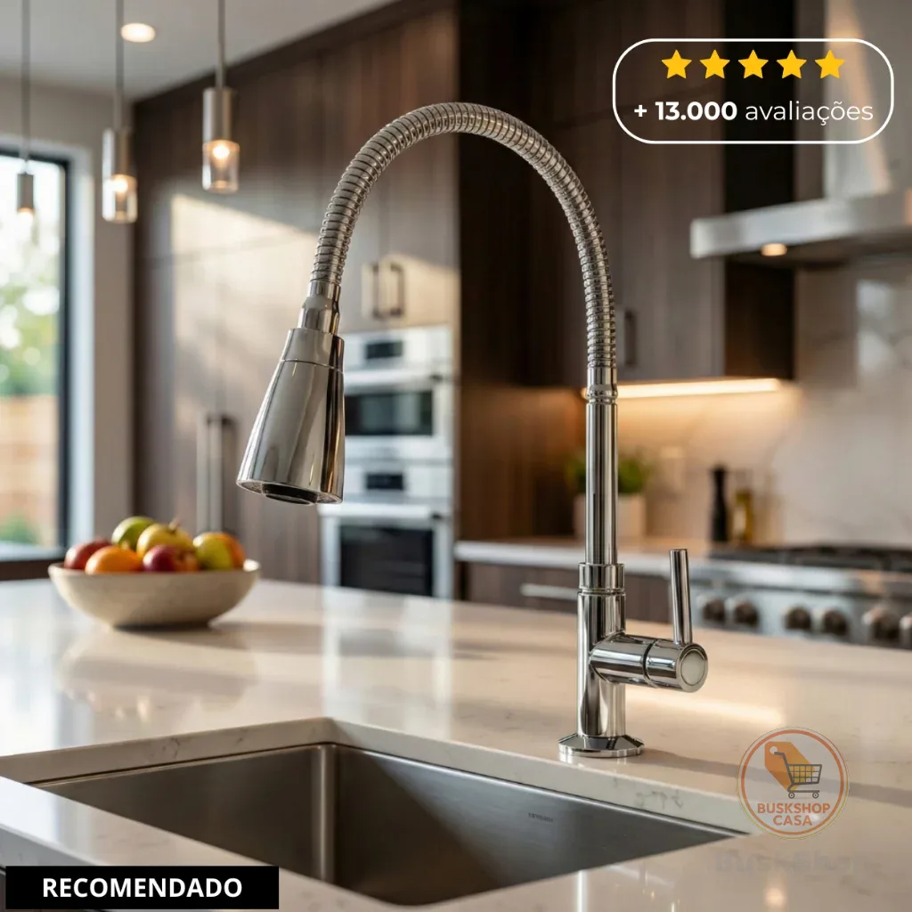 Torneira Gourmet Cozinha Bancada Pia Flexível 2 Jatos Abs | Shopee Brasil