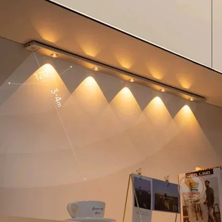 Luminária LED para Armário - Ultra Fina, Sem Fio e Magnética (3 Cores, Sensor de Presença)-F9