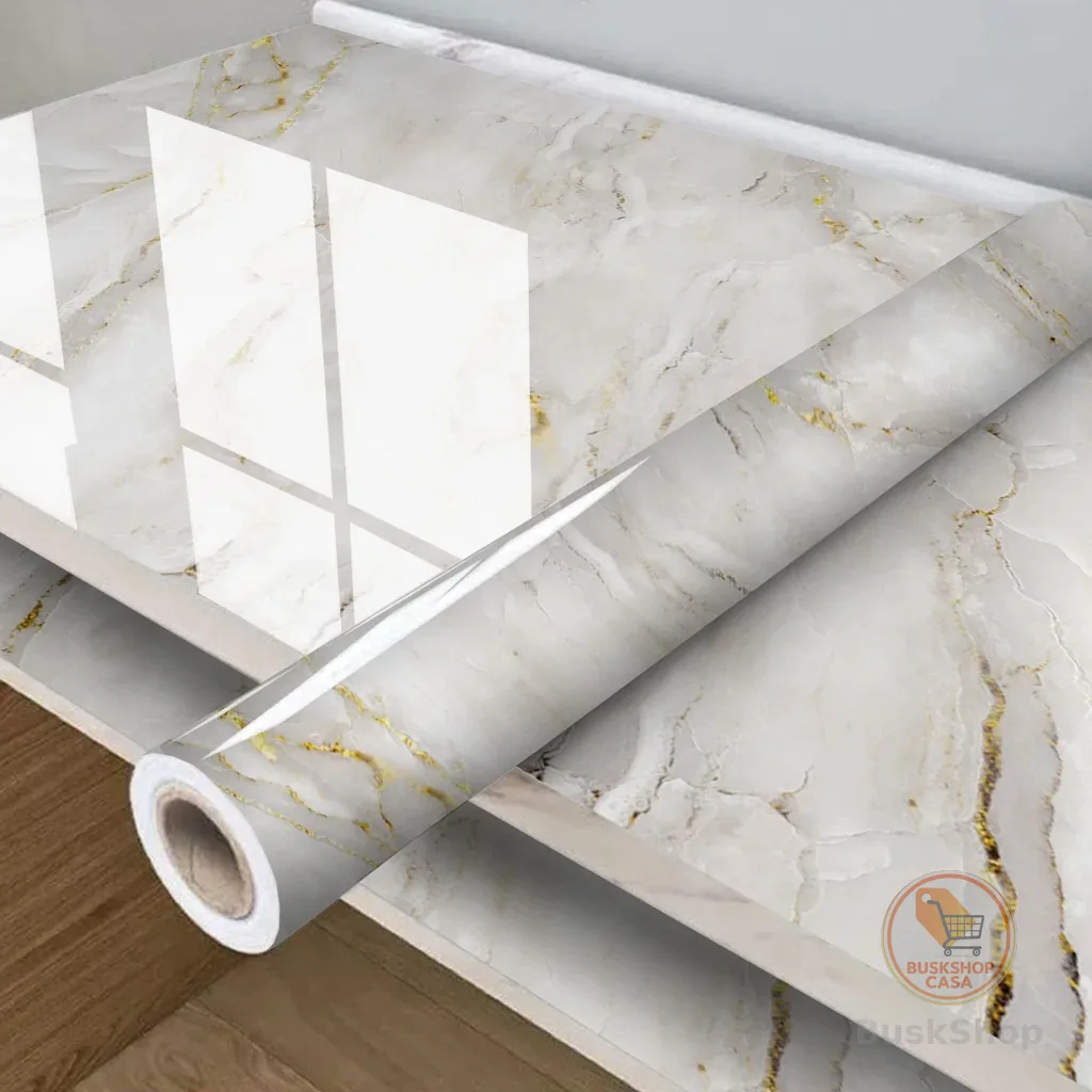 Papel Parede Mármore Dourado Para Cozinha Impermeável Resistente a Altas Temperatura Papel Parede Mármore