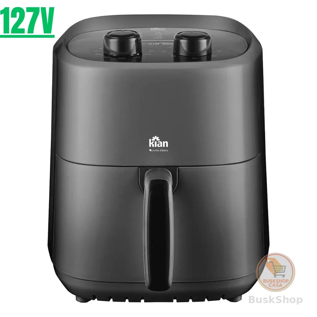Air Fryer 3,5L Kian AF-105 Preto 127V 1200W – Fritadeira Sem Óleo | Turbo Air 360°